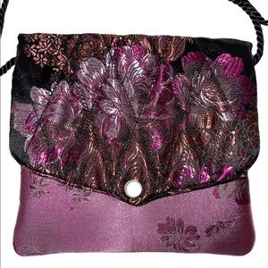 Purple and Black Floral Mini Purse *HOST PICK*